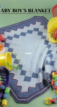 Annies Attic - Annies Crochet Quilt and Afghan Club - Donna Jones - Baby boys Blanket