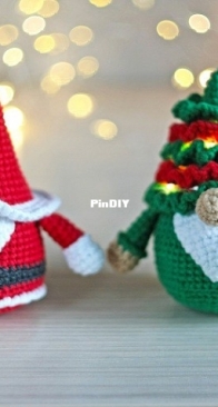 Funny Rabbit Toys / Toys By Oksi - Alena - Santa Gnome and christmas tree gnome
