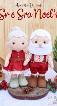 Atelie Entre Linhas e Retalhos - Eloisa Cintra - Mr. and Mrs. Claus - Sr. e Sra. Noels - Portuguese