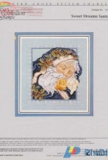 The Vermillion Stitchery 234 /Janlynn 125-234 Sweet Dreams Santa by Donna Vermillion Giampa XSD
