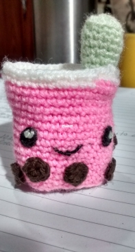 Bobba tea pink amigurumi