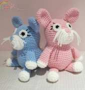 Forever Stitchin- Jodi Stredulinsky-  Bennie and Bonnie the Bunnies