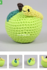 Hobbii Designs - Marjan van Leer - Apple with Caterpillar - Dutch - Free.