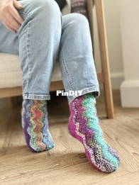 Cosy Rosie UK - Fiona Field - Silly Chevron Tube Socks