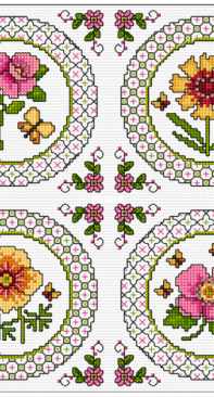 Blackwork With Summer Flowers by Lesley Teare