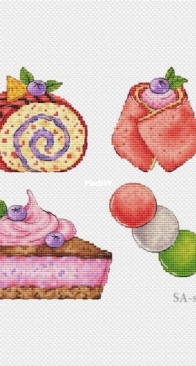 SA-Stitch Japanese Desserts by Tatiana Rybka