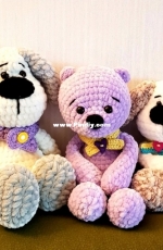 velvet Dogs and bear amigurumis