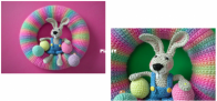 Ursula Petra - Petra Herrmann - Easter wreath - Türkranz Ostern - German