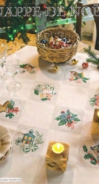 Nappe de Noel from Creation Point de Croix 85 PCS + XSD