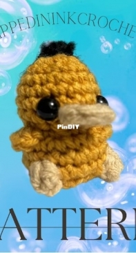 Dipped In Ink Crochet - Sasha N. McElroy - No-Sew Psyduck