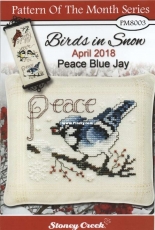 Stoney Creek Pattern of the Month Serie PM8003 April 2018 Birds in Snow - Peace Blue Jay
