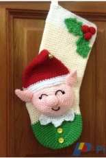 Little Bamboo Handmade Crafts  - Elf Christmas Stocking