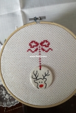 Christmas hoop ornament