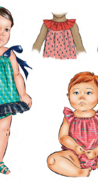 Tadah Patterns - Seaside Playsuit - Size 0 month - 3 years