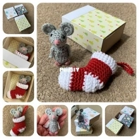 Laura Loves Crochet - Laura Sutcliffe - Matchbox Christmas Stocking Mouse