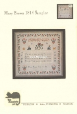 The Chocolate Cat - Mary Brown 1814 Sampler