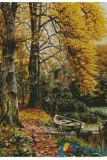 Sleepy Hollow Designs - River in Autumn by Peder Mork Monsted