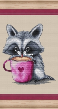 Fun Sheep FS/22-062 - Coffee Lovers - Raccoon by Anastasia Kravtsova / Eremeeva