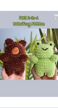 Crochet Calls - 2 in 1 Bear Frog - Free