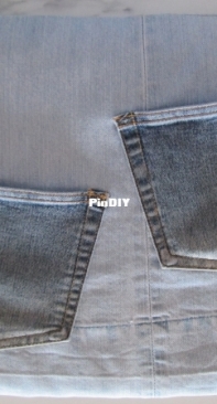 Pillowcase / Cushin cover made from old denim