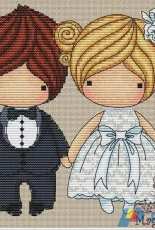 EB Design Magic Dolls Couple Black & White
