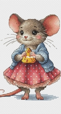 SAstitch - Mouse With Cheese by Svetlana Sichkar