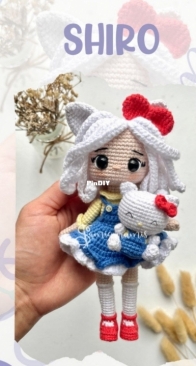 Samigurumis - Lilian Neyra Davila - Shiro and Hello Kitty - Shiro y Hello Kitty - Spanish