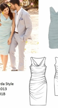 Burda Style 6/2013 #101B Gathered Tube Dress
