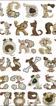Letter Library - Dogs by Maria Diaz from Cross Stitcher 306 PCS + XSD
