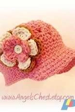 Angels Chest Boutique - Mary Angel Morris - Beanie with Brim and Detachable Flowers
