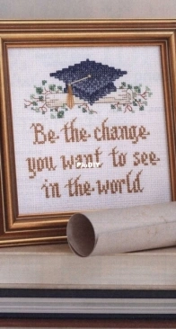 Change the World by Sue Hillis from Just Cross Stitch Magazine