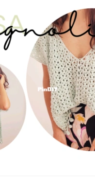 Chinita Crochet - Nadine Geoffroy - Magnolia blouse - Blusa Magnolia - Spanish