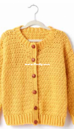 Yarnspirations - Caron - Adults Crochet Crew Neck Cardigan - Free