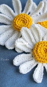 Happy Patty Crochet - Daisy Applique - Free