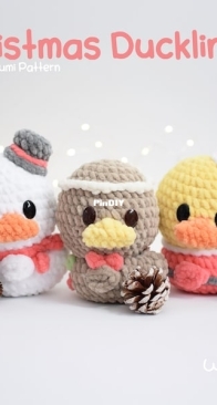 WooliGT /Wooli Amigurumis - Paola Arevalo - Christmas Ducklings - Snow, Gingerbread and Santa