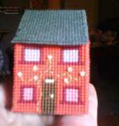 My plastic canvas house