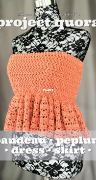 Quora Crochet Bandeau/ Peplum / Dress / Skirt -houseofrxgerrxbbit - Ruthlene Azcueta Salanio - English
