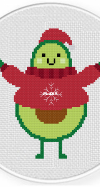 Daily Cross Stitch - Christmas Sweater Avocado