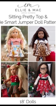 Ellie and Mac - Sitting Pretty Top and Be Smart Jumper - 18" Doll