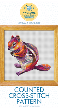 Awesome Pattern Studio - C489 - Mandala Chipmunk