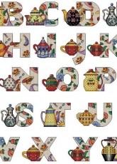 Glassberry Alfabeto de cocina / Teapot / Kitchen Alphabet ABC