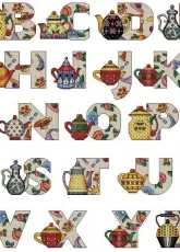 Glassberry Alfabeto de cocina / Teapot / Kitchen Alphabet ABC