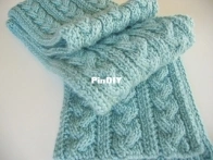 Braid Cable Reversible Hiking Scarf by Jeanna Quinones - Free