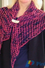 Lattice Triangle Shawl by Barb Fritz - Free