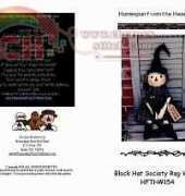 Homespun From The Heart 154 Black Hat Society Rag Witch