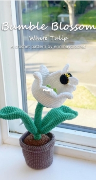 Erin May Crochet - Bumble Blossom White Tullip - Free