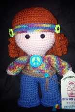 Peace and love, Crochet doll