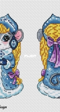 Mouse Snow Maiden Ornament by Olesia Gavrilova
