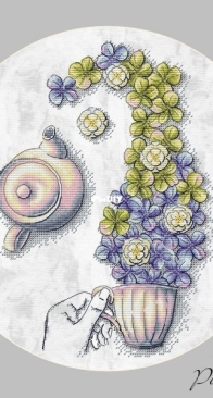 Art Stitch - Morning hydrangea by Evgenia / Evgeniya Poluektova