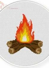 Daily Cross Stitch - Bonfire